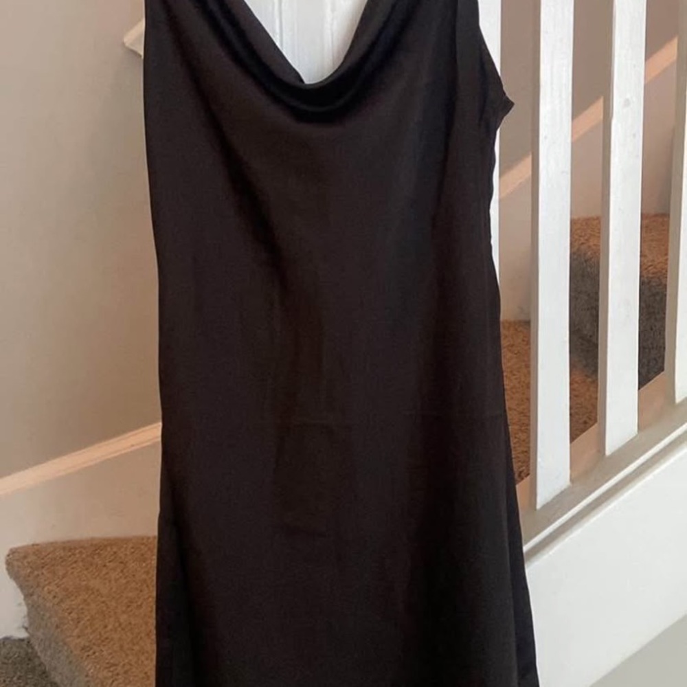 Urban Outfitters Black Cowl Neck Slip Mini Dress size small